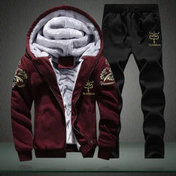 Fury hooded Jogging sets - Wine